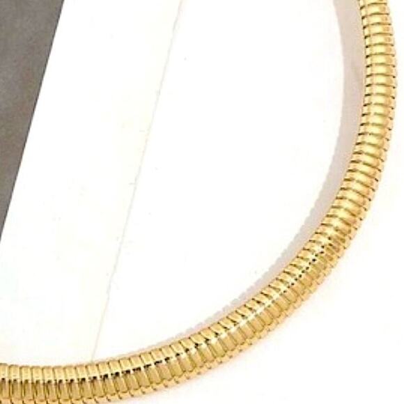 Gold Collar Statement Choker Grunge Punk Spiral Necklace - Picture 4 of 6